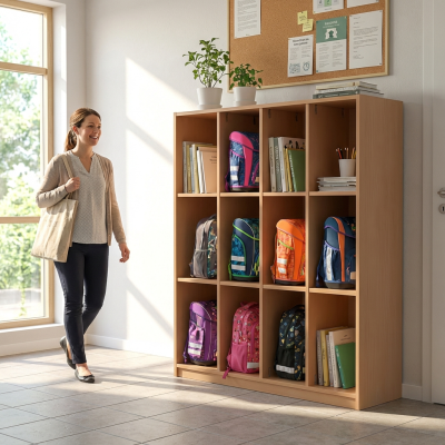 Schulranzenregale - Taschen- und Schulranzenregale