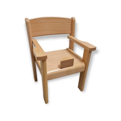 Stapelbarer Armlehnenstuhl mit Sitzknoppel - Stapelbarer Armlehnenstuhl mit Sitzknoppel