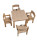 Krippen Sparset Armlehnenstuhl mit Sicherheitsbügel 22 cm  + Quadrattisch 60 x 60 cm