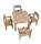 Krippen Sparset Armlehnenstuhl mit Sicherheitsbügel 26 cm  + Quadrattisch 60 x 60 cm