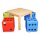 4 x Sitzwürfel Play + 1 x Holztisch 60 x 60 cm