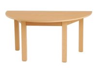 8 teiliges Hort Schule Sitzgruppe mit 2 halbrunden Tischen 120x60x70 cm + 6 Stühle 42 cm Sitzhöhe