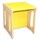 Kombihocker Wendehocker Mehrzweckstuhl-Tisch Birke gelb