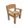 Stapelbarer Armlehnenstuhl mit Sitzknoppel 22 cm