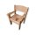 Stapelbarer Armlehnenstuhl mit Sitzknoppel 22 cm