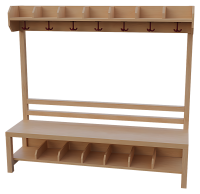 Komplettgarderobe 140 cm 7 Plätze