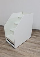fahrbare Wickeltischtreppe mit Umbauschrank Weiß