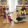 Kindergartenfoyer Set Rucksack Taschenständer mit Stiefeligel