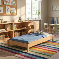 Kindergarten Stapelbett mit Lattenrost inkl.Matratze 145 cm