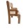 Armlehnenstuhl mit Sitzknoppel 26 cm