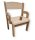 Armlehnenstuhl mit Sitzknoppel ECO 26 cm