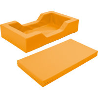 Schaumstoffbett mit Einstieg orange