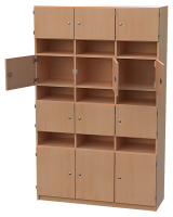 Personalfachschrank mit 12 Schließfächern