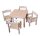 Kindergarten Sparset Armlehnenstuhl mit Querstab 26 cm + Rechtecktisch 80 x 60 cm