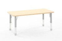 5-tlg. höhenverstellbare Tisch-Stuhlset Rechtecktisch 120x60 cm + 4 Stühle