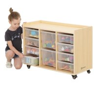 Regalwagen mit 10 Boxen