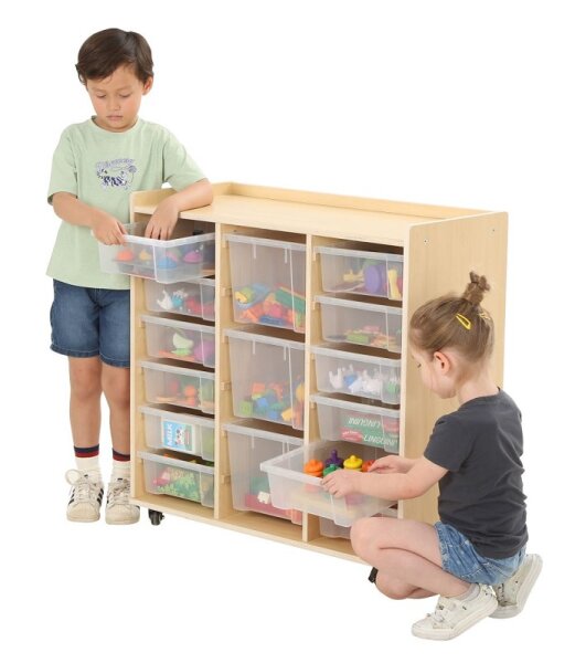 Regalwagen mit 15 Boxen