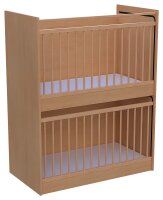 Krippen-Etagenbett 140 x 70 cm Rückseite geschlossen