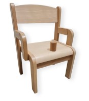Armlehnenstuhl mit Sitzknoppel 22 cm