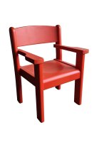 Stapelbarer Stuhl mit Flacharmlehnen 26 cm Orange inkl.Fußbank