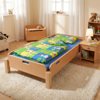 Stapelbett mit erhöhten Seitenteilen 140 x 70 cm