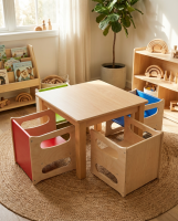 4 x Wendehocker +  1 x Krippentisch Kindergartentisch 80...