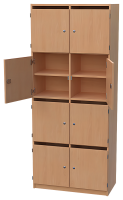 Lehrerfachschrank mit 8 Schließfächern und...
