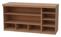 Quer-Liegepolsterschrank  für 6 Liegepolster