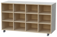 Materialschrank Schrankregal fahrbar 4-reihig
