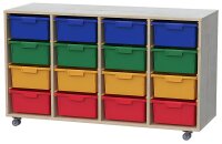 Eigentumsschrank fahrbar 4-reihig mit 16 Eigentumsboxen
