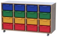 Eigentumsschrank fahrbar 4-reihig mit 16 Eigentumsboxen