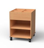 Mobiles Bücherwagen nur einseitig nutzbar