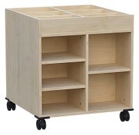 Doppelseitiges Kreativregal Bücherwagen
