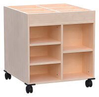 Doppelseitiges Kreativregal Bücherwagen
