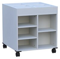 Doppelseitiges Kreativregal Bücherwagen