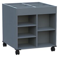 Doppelseitiges Kreativregal Bücherwagen
