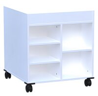 Doppelseitiges Kreativregal Bücherwagen
