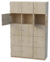 Lehrerfachschrank mit 15 Schließfächern