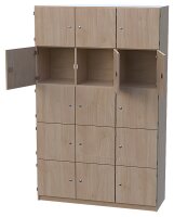 Lehrerfachschrank mit 15 Schließfächern