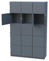 Lehrerfachschrank mit 15 Schließfächern