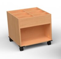 Rollendes Bücherwagen beidseitig nutzbar