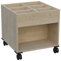Rollendes Bücherwagen beidseitig nutzbar
