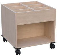 Rollendes Bücherwagen beidseitig nutzbar