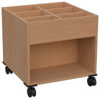 Rollendes Bücherwagen beidseitig nutzbar