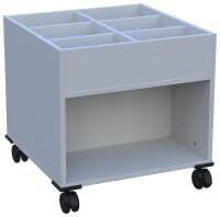 Rollendes Bücherwagen beidseitig nutzbar