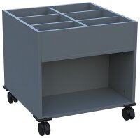 Rollendes Bücherwagen beidseitig nutzbar