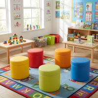 12 er Set XXL Sitzhocker Rundsäule 30xØ30 cm
