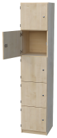 Schließfachschrank mit 5 abschließbaren...