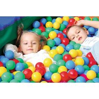 Viertelkreis-Ballbad groß 200 x 50 cm mit Bodenmatte