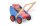 Puppenwagen aus Holz BLAU inkl Kissen und Decke